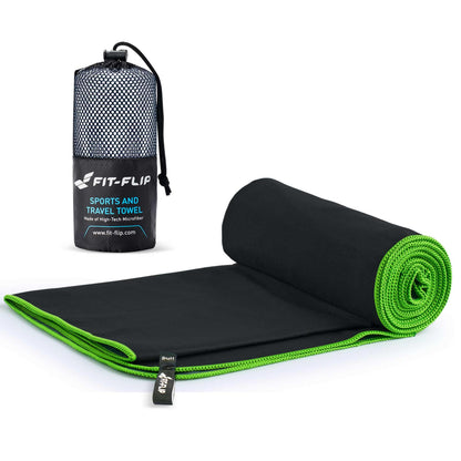 Fit-Flip Serviette Microfibre - Compacte, Ultra-Légère et séchage rapide - Idéale pour sport