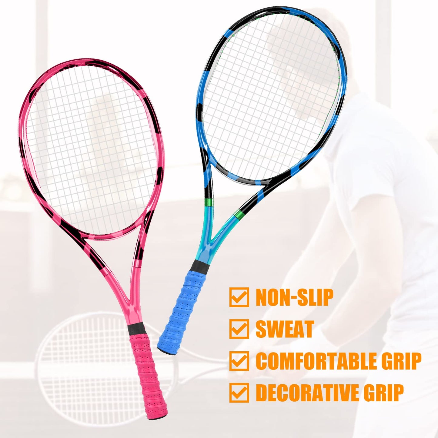 6 Bandes de Grip Antidérapantes pour Raquettes pickleball – Adhérence Supérieure et Confort Exceptionnel