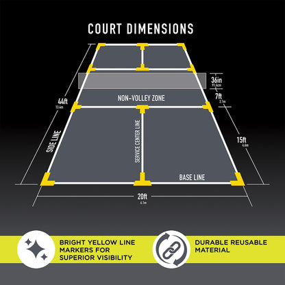 Kit de Marqueurs de Terrain Sports pour Pickleball -  Franklin