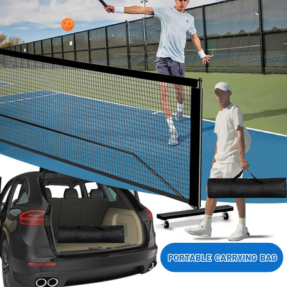 Kit complet pour pickleball - Filet de Pickleball Taille Standard 670 cm avec Marqueurs de Terrain, Set de 4 Raquettes, Tableau d'Affichage et Balles