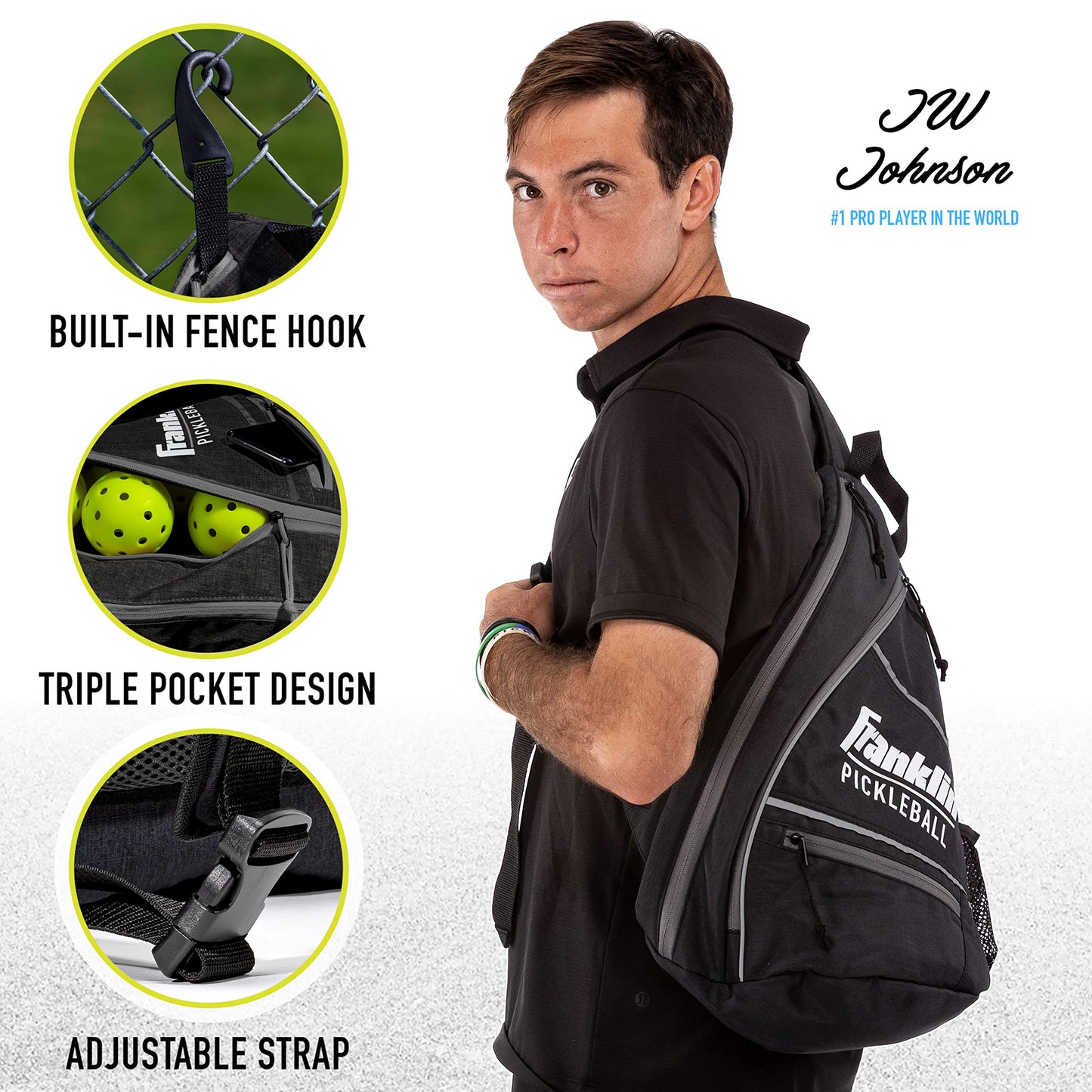 Franklin Sports Pickleball Bag – Unisex Men’s/Women’s Design Backpack for Equipment and Rackets 